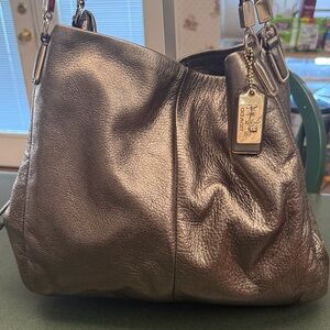 Coach Shimmering Metallic Bronze Shoulder Bag